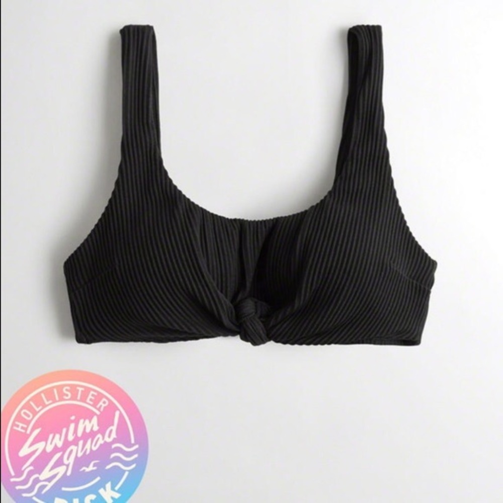 Hollister ribbed knot scoop bikini top